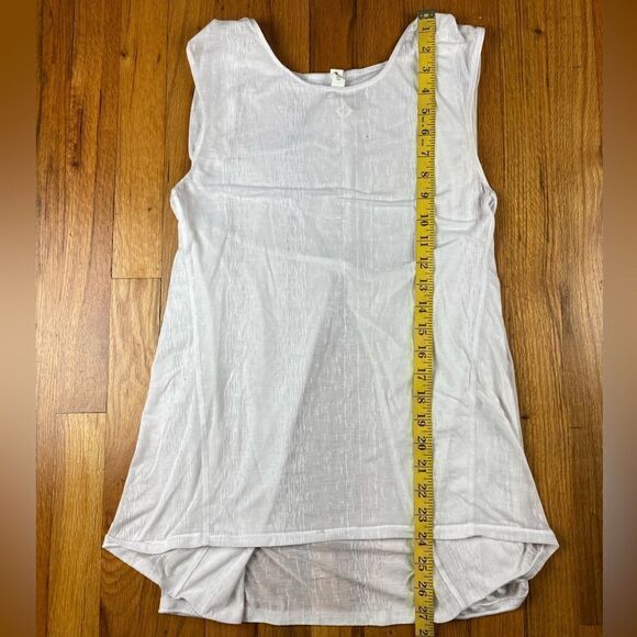 Lululemon Ivory Cotton Thin Flow Tank Size 8 - Picture 4 of 7